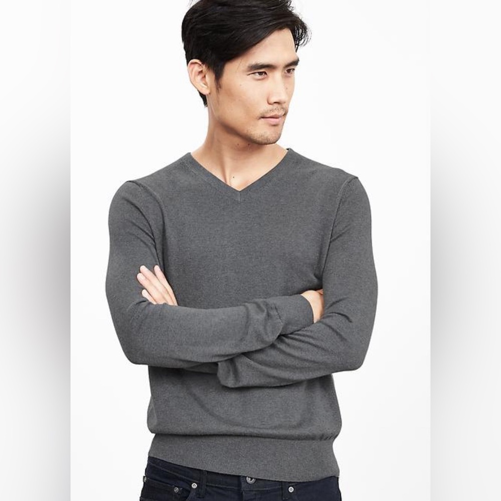 Banana Republic Silk Cotton Cashmere V-neck sweater size XL